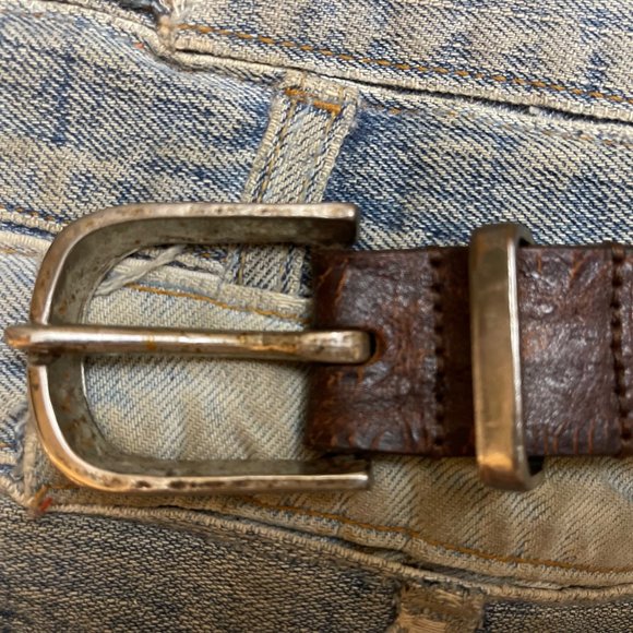 Diesel belt vintage metal letters brown leather - Picture 7 of 12